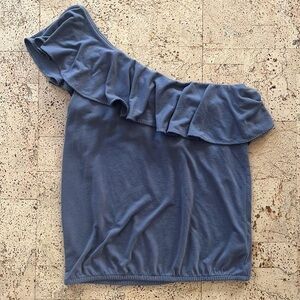 American Eagle Outfitters One Shoulder Ruffle Top